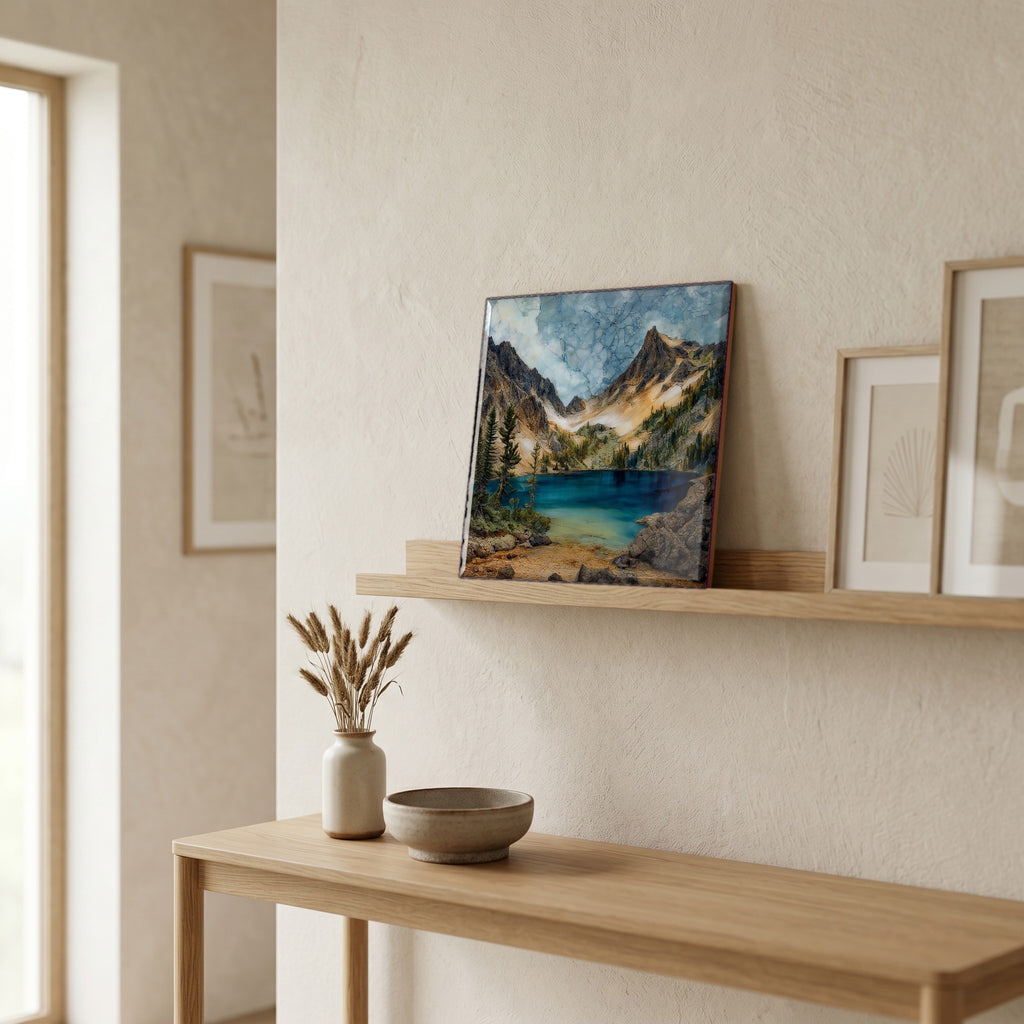 In the entryway, first thing you see.