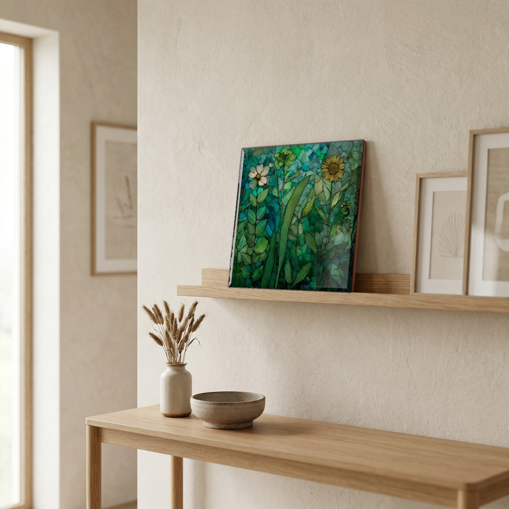 In the entryway, first thing you see.
