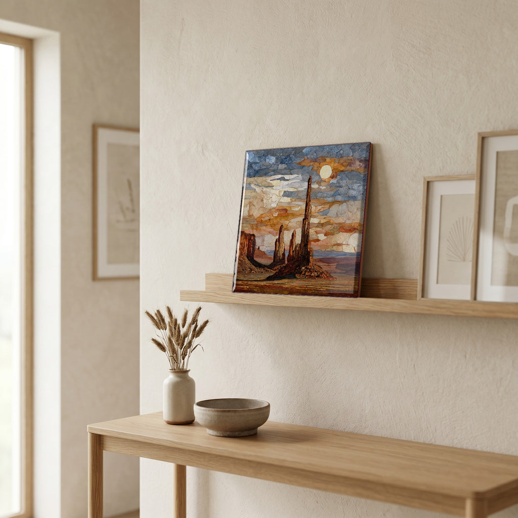In the entryway, first thing you see.