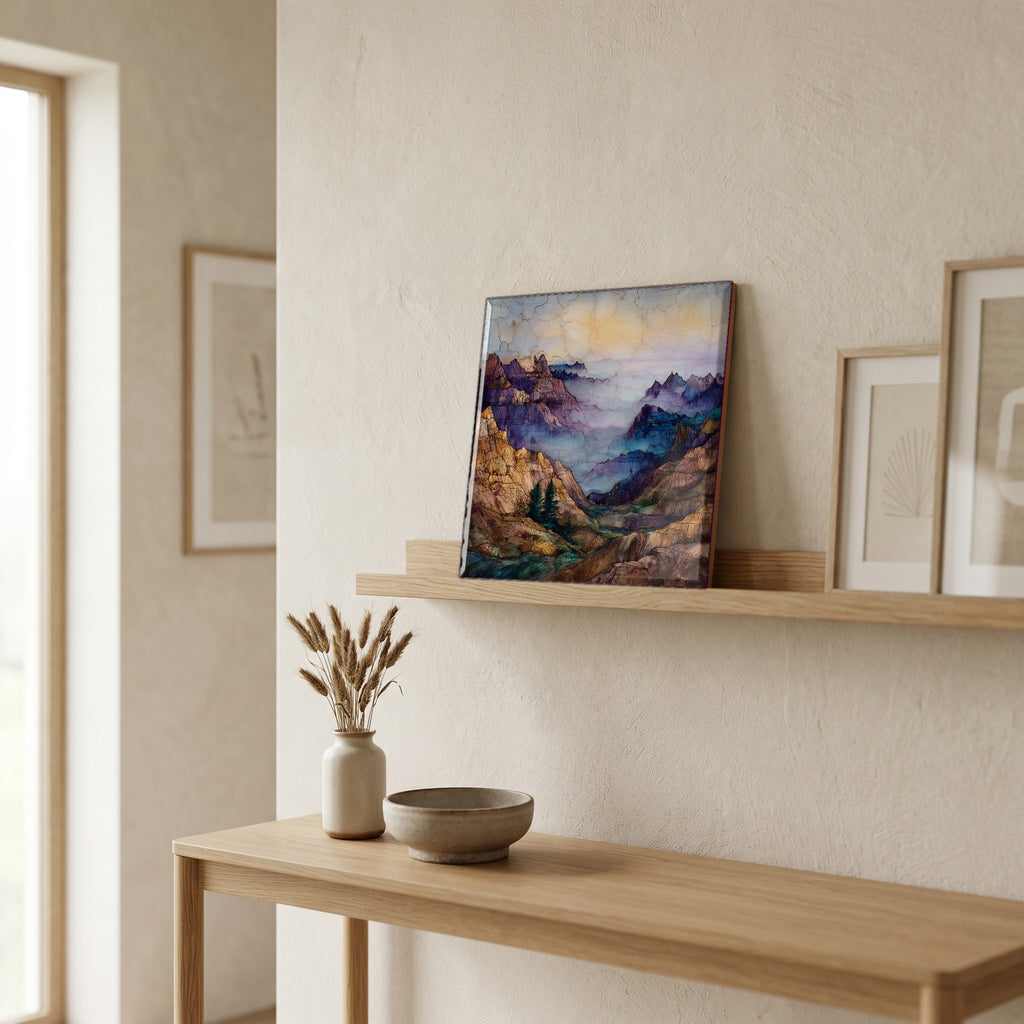 In the entryway, first thing you see.
