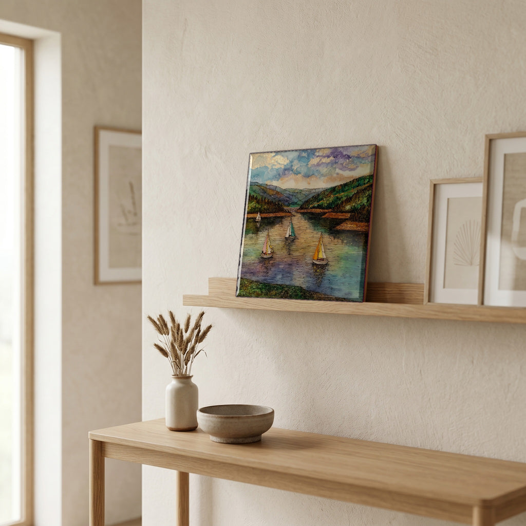 In the entryway, first thing you see.
