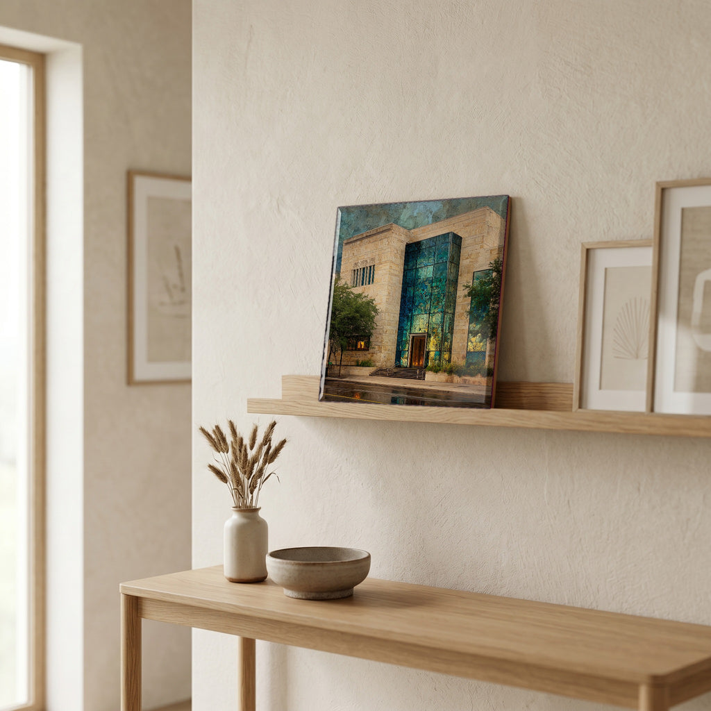 In the entryway, first thing you see.