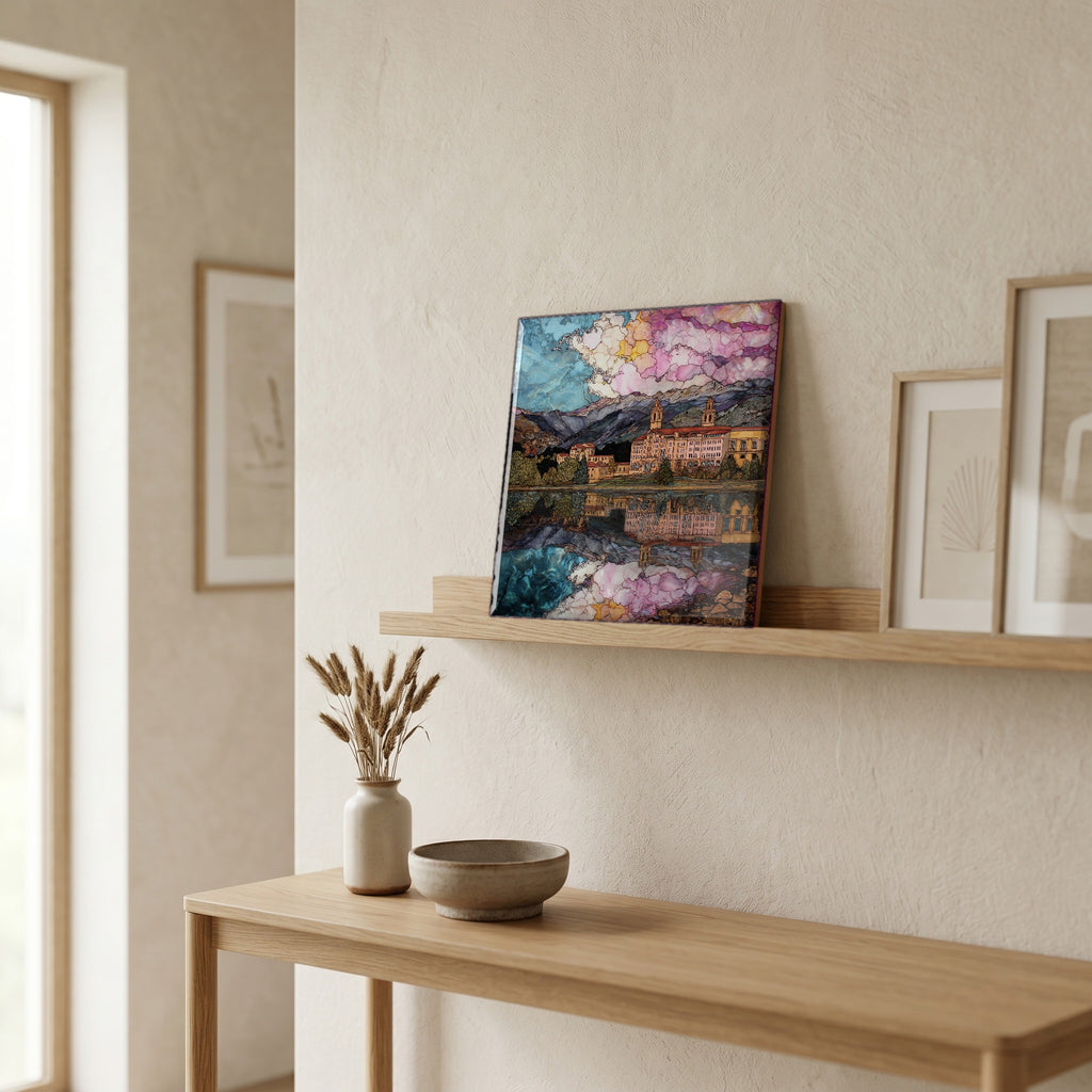 In the entryway, first thing you see.