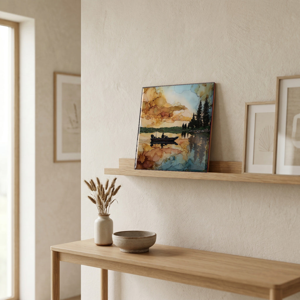 In the entryway, first thing you see.