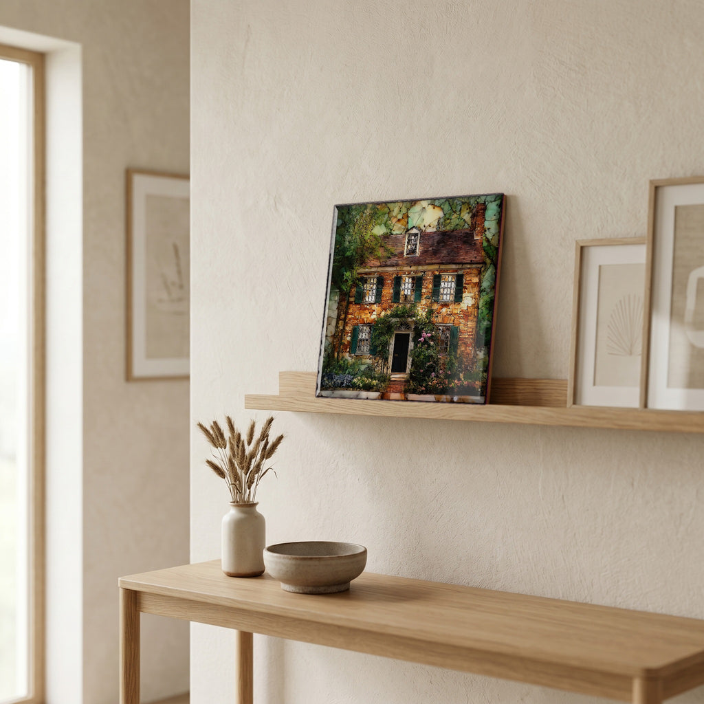 In the entryway, first thing you see.