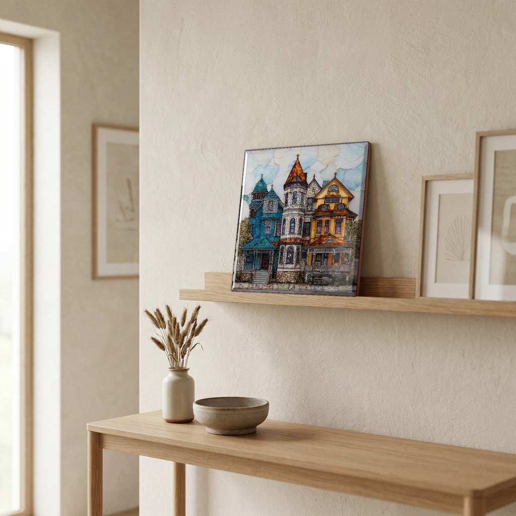 In the entryway, first thing you see.