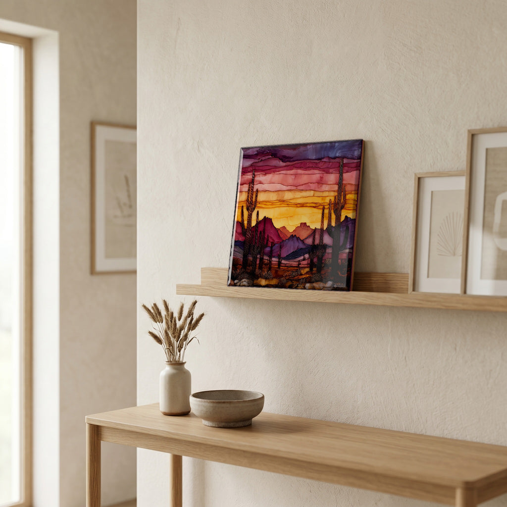 In the entryway, first thing you see.
