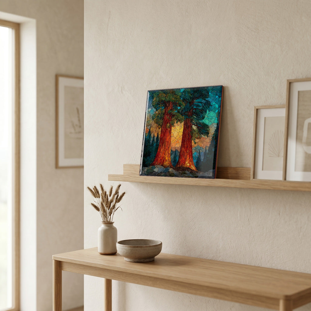 In the entryway, first thing you see.