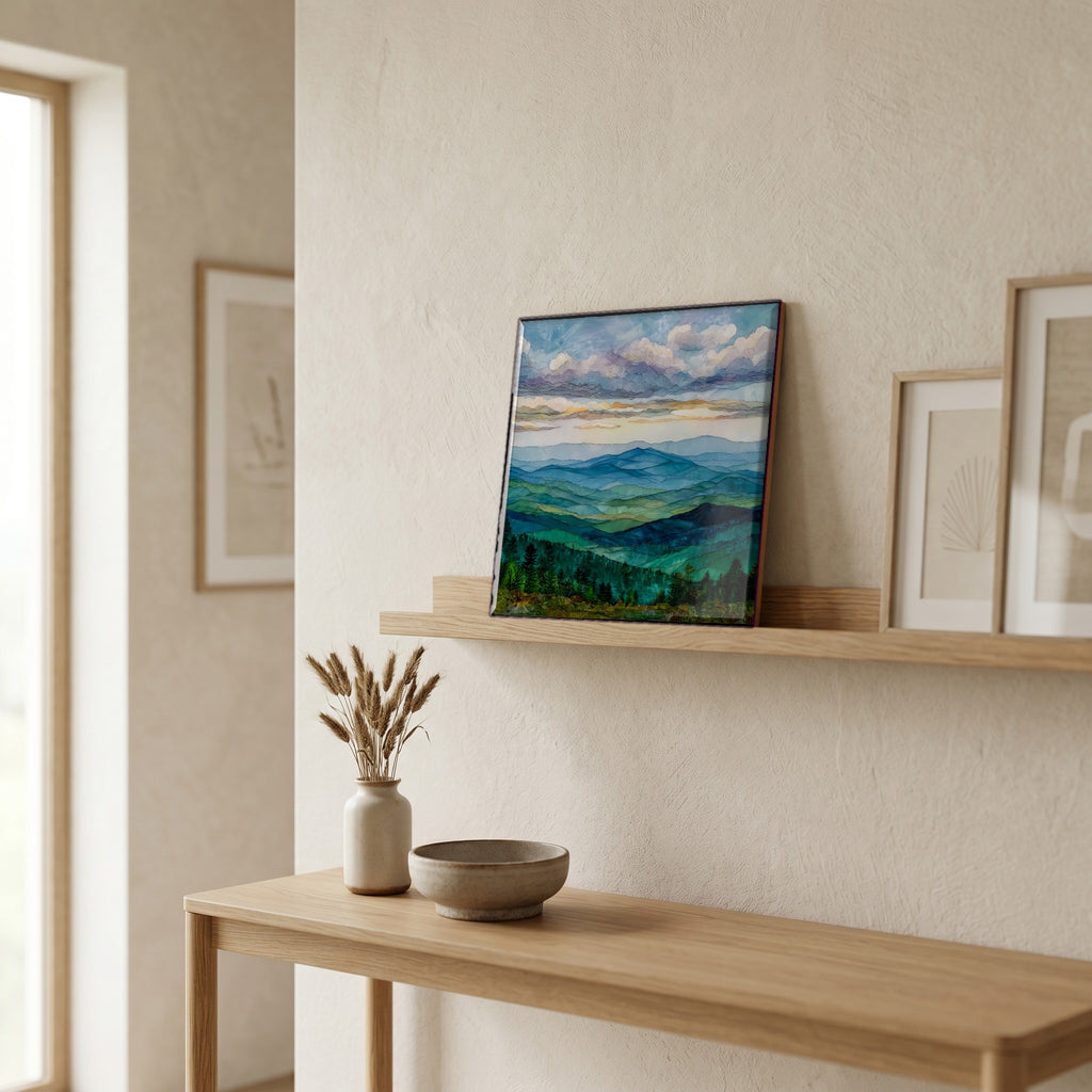 In the entryway, first thing you see.