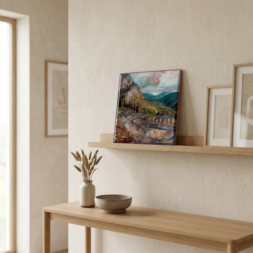 In the entryway, first thing you see.