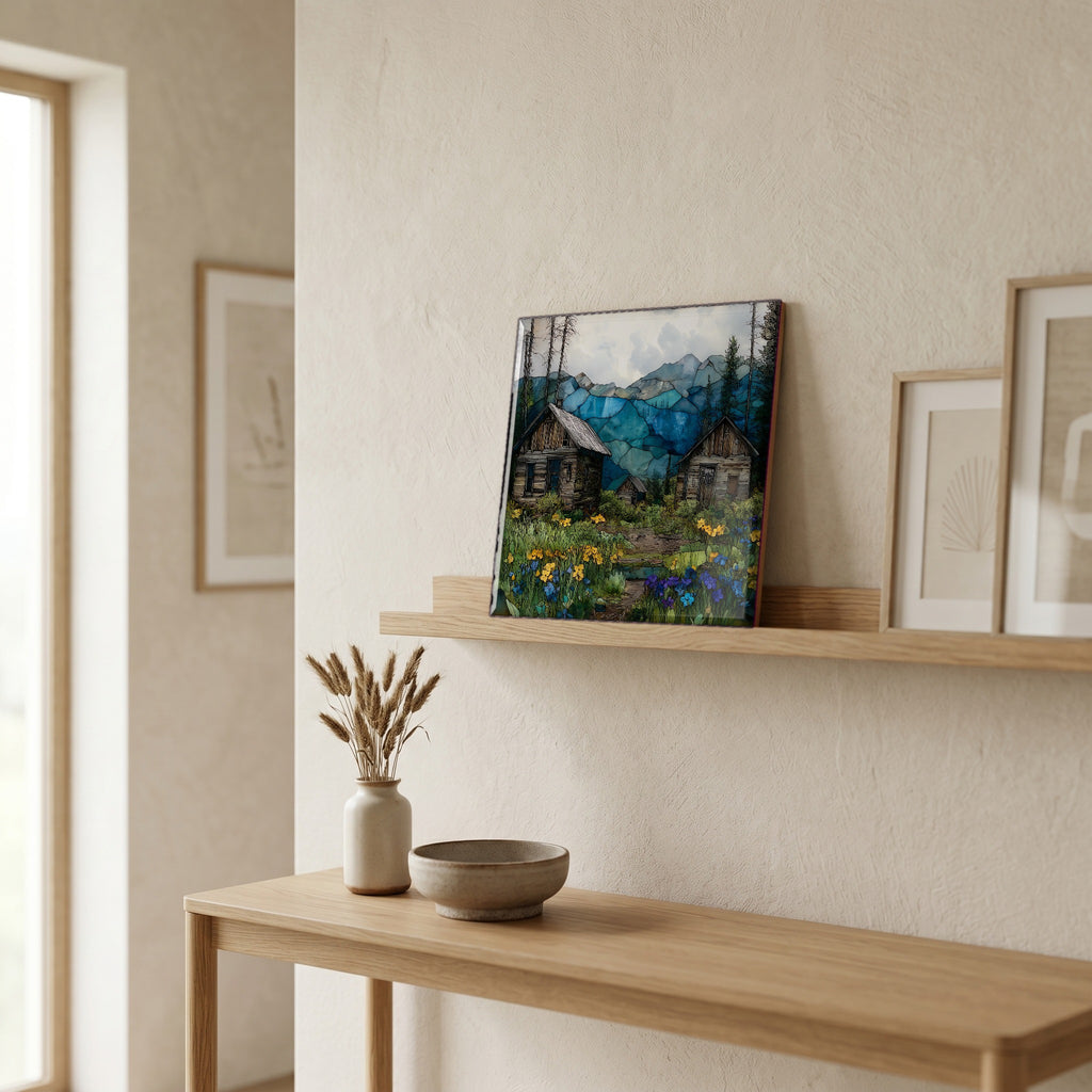 In the entryway, first thing you see.