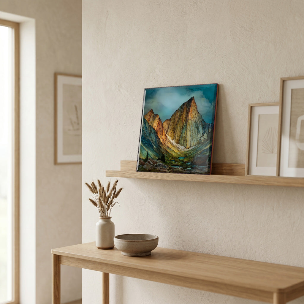 In the entryway, first thing you see.