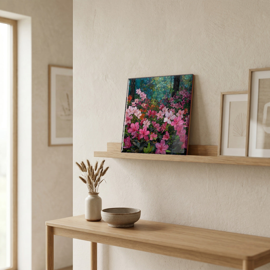 In the entryway, first thing you see.