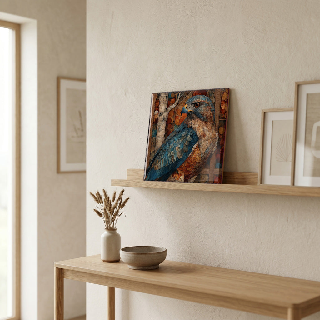 In the entryway, first thing you see.