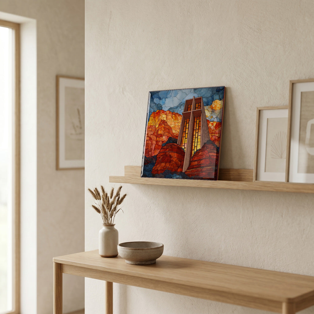 In the entryway, first thing you see.
