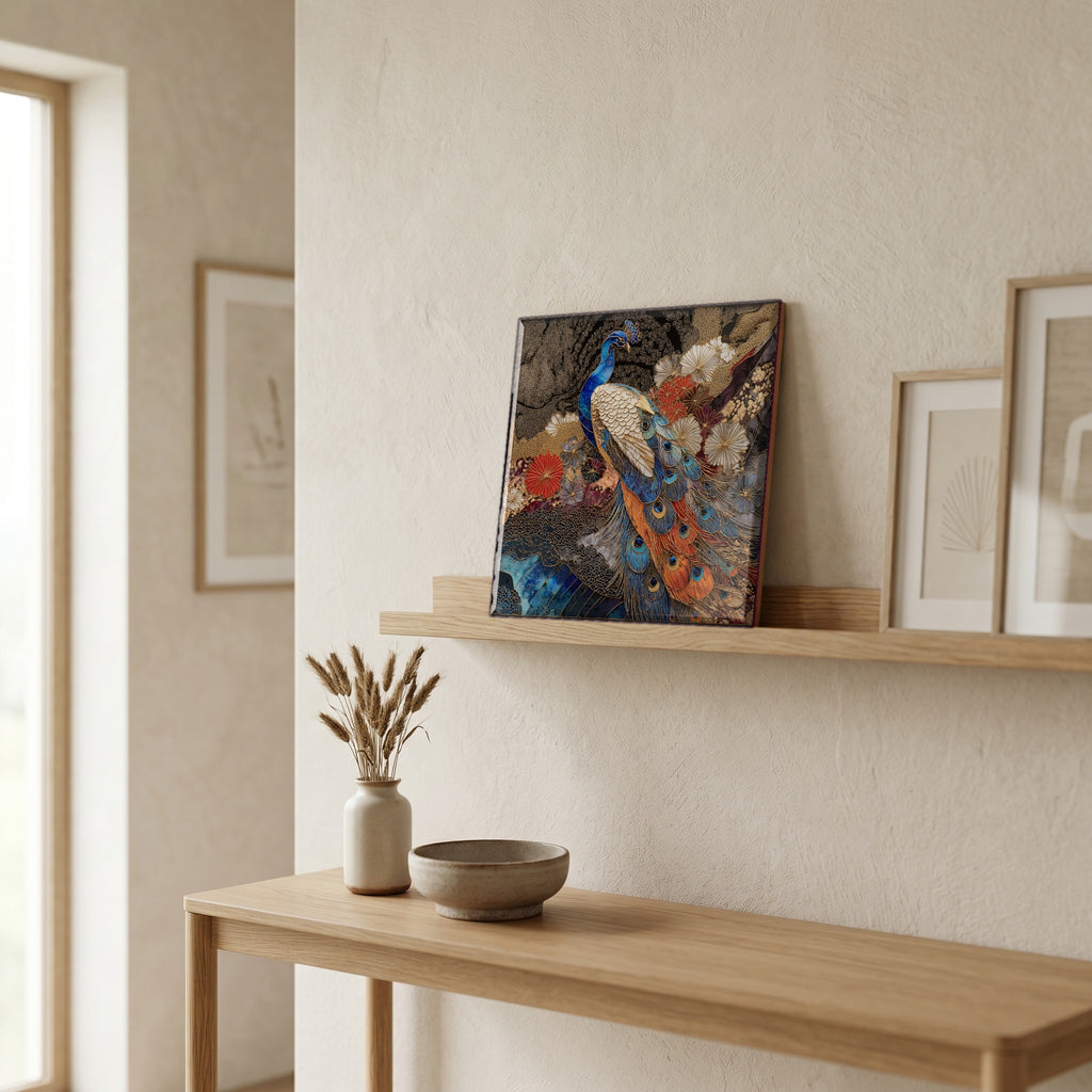 In the entryway, first thing you see.