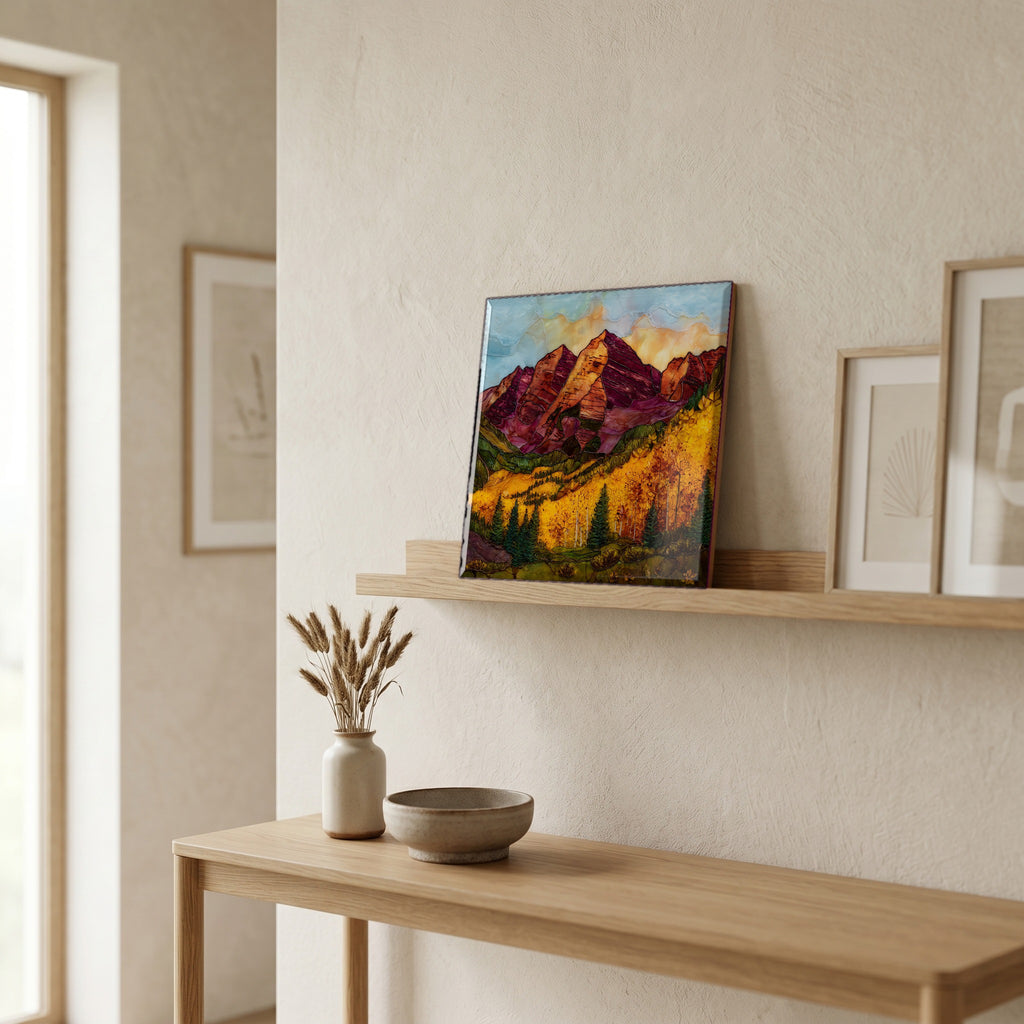 In the entryway, first thing you see.