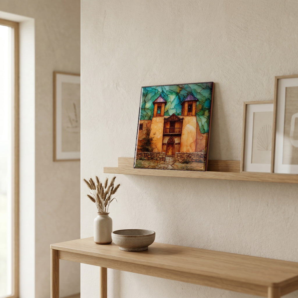 In the entryway, first thing you see.