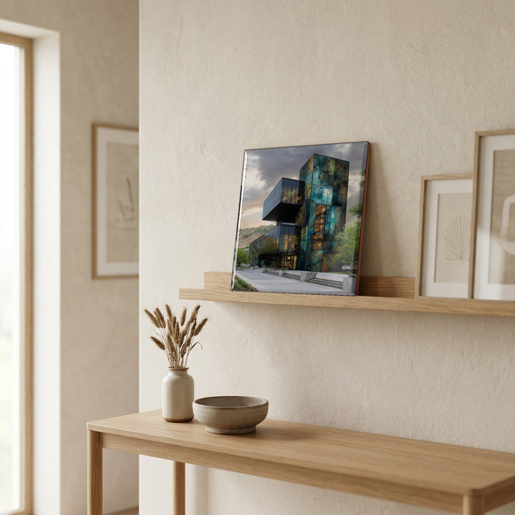 In the entryway, first thing you see.