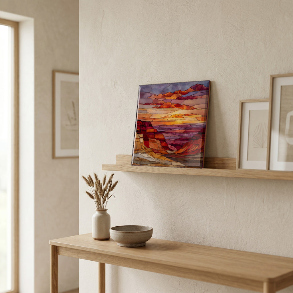 In the entryway, first thing you see.