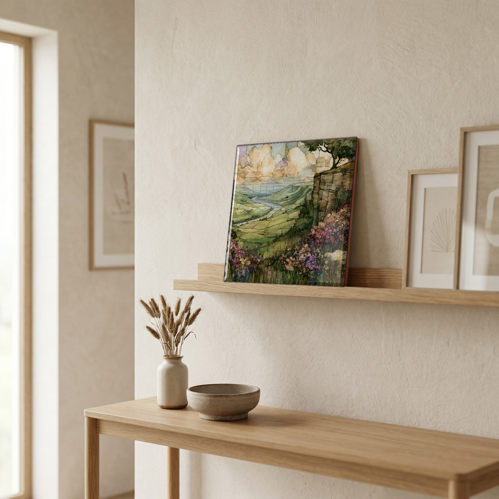 In the entryway, first thing you see.