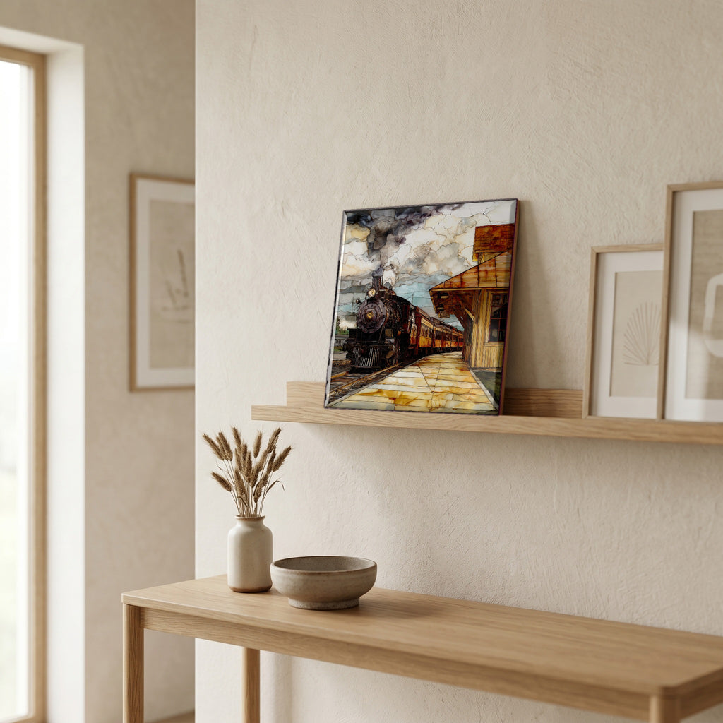 In the entryway, first thing you see.