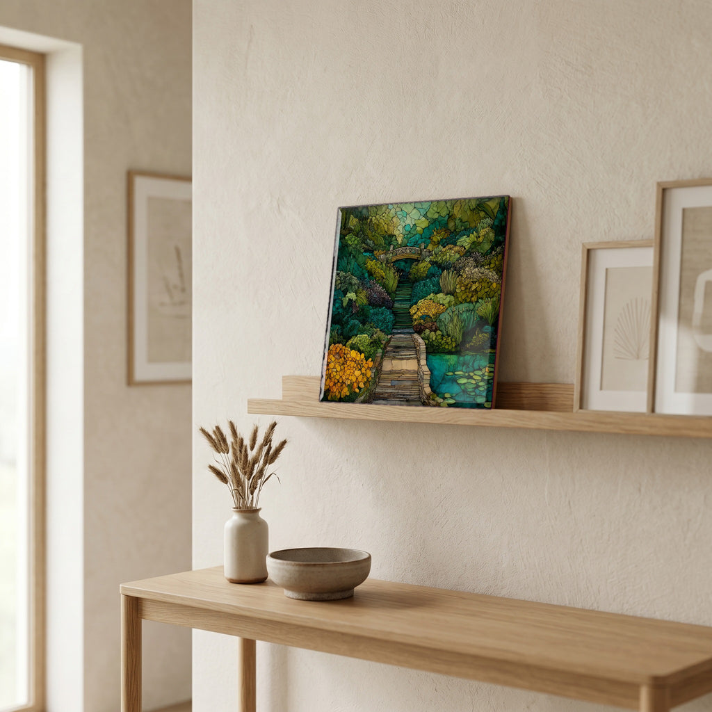 In the entryway, first thing you see.