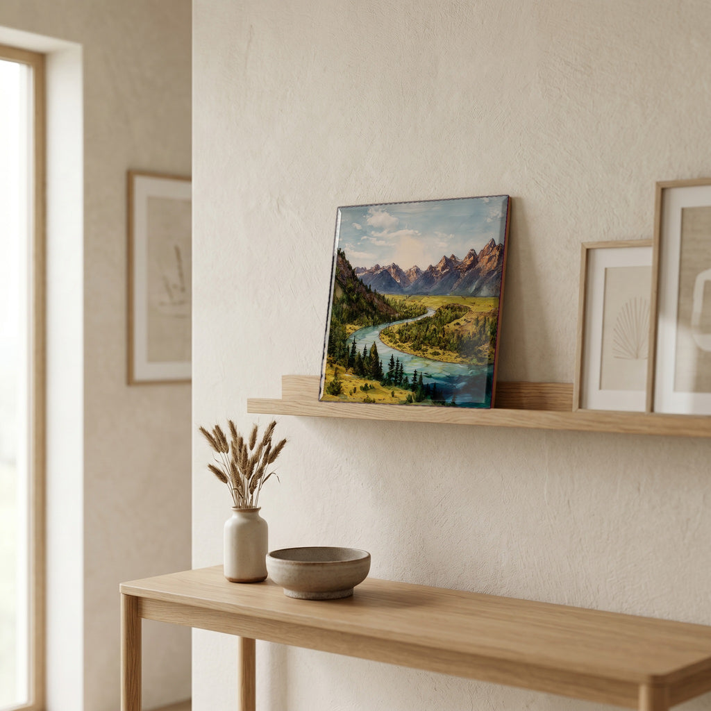 In the entryway, first thing you see.