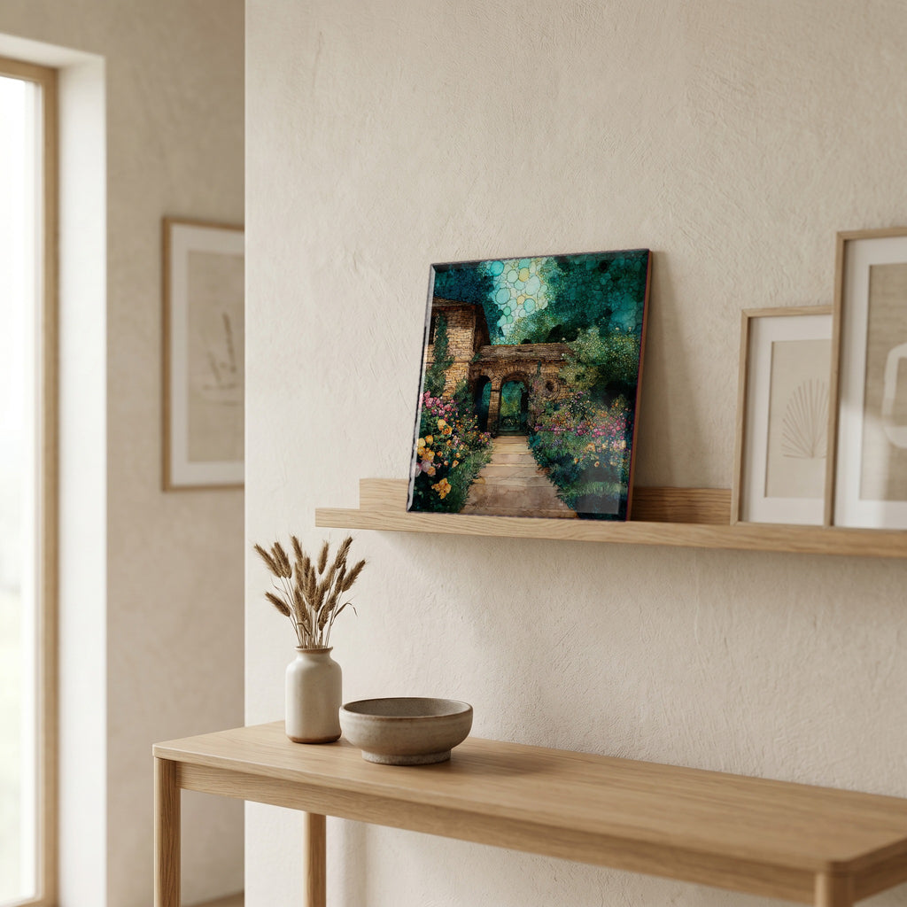 In the entryway, first thing you see.