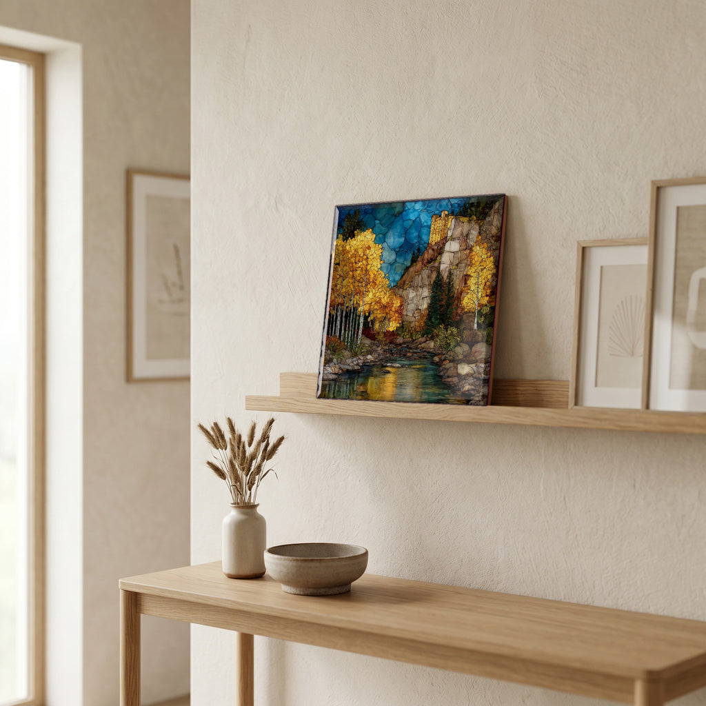 In the entryway, first thing you see.