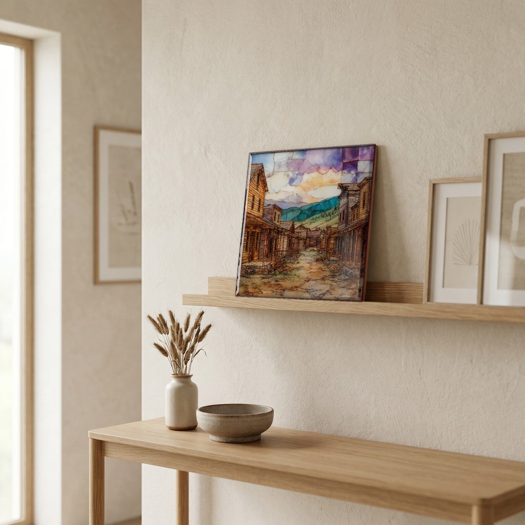 In the entryway, first thing you see.