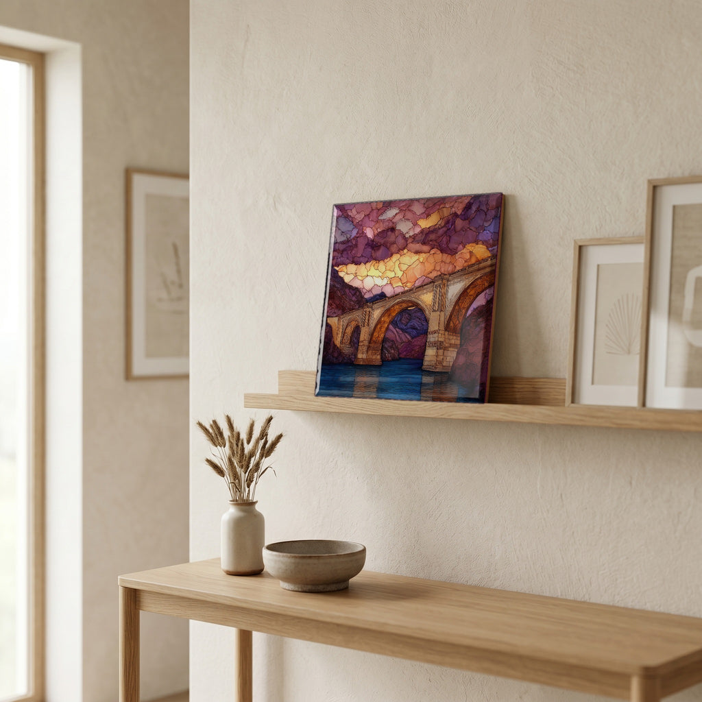 In the entryway, first thing you see.