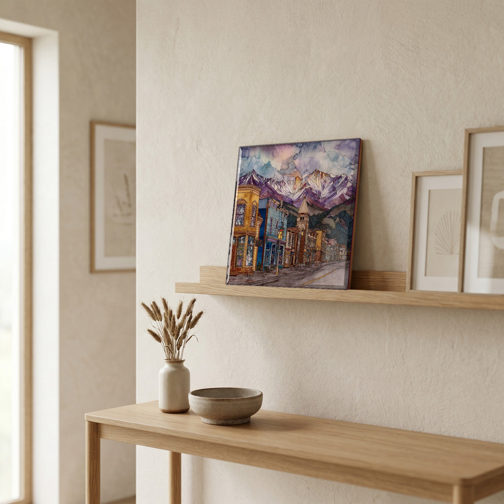 In the entryway, first thing you see.