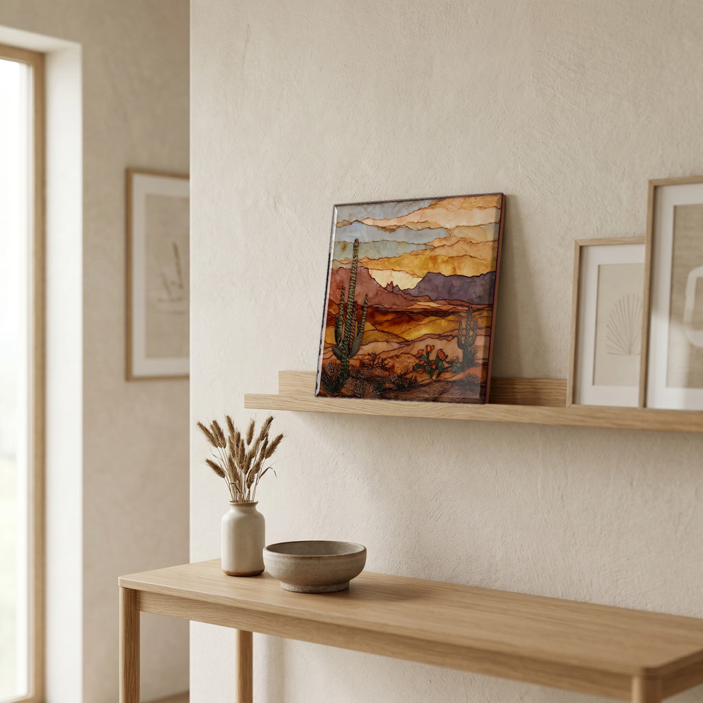 In the entryway, first thing you see.