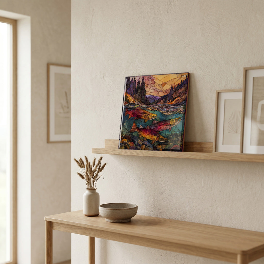 In the entryway, first thing you see.