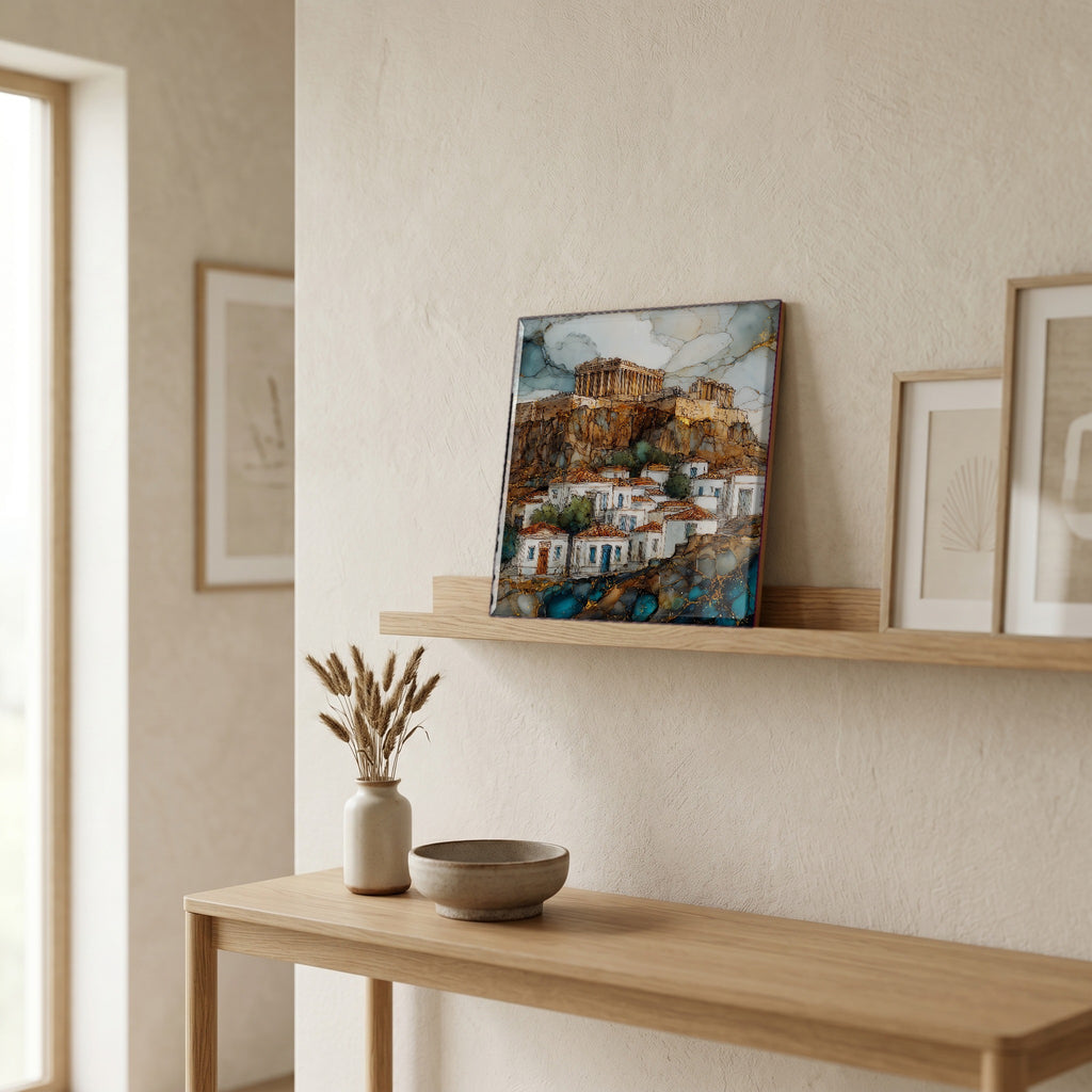 In the entryway, first thing you see.
