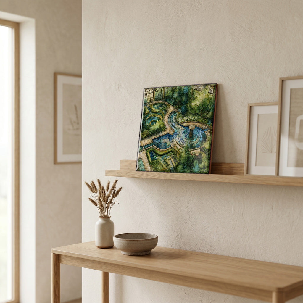 In the entryway, first thing you see.
