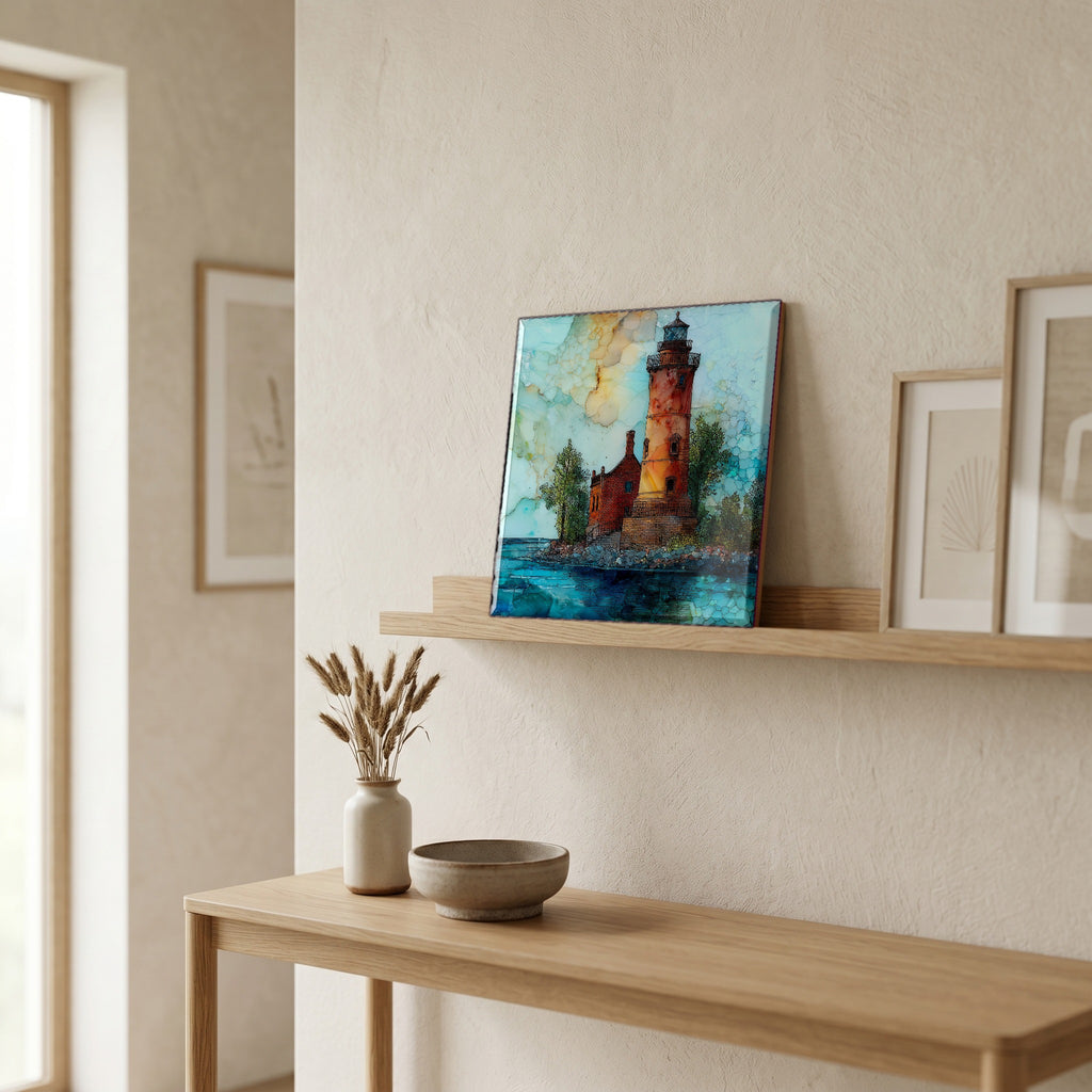 In the entryway, first thing you see.