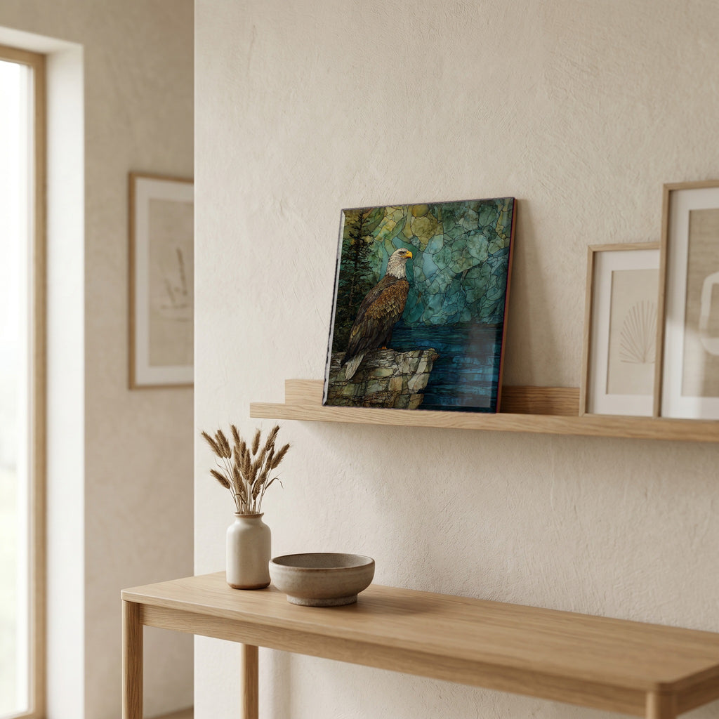 In the entryway, first thing you see.