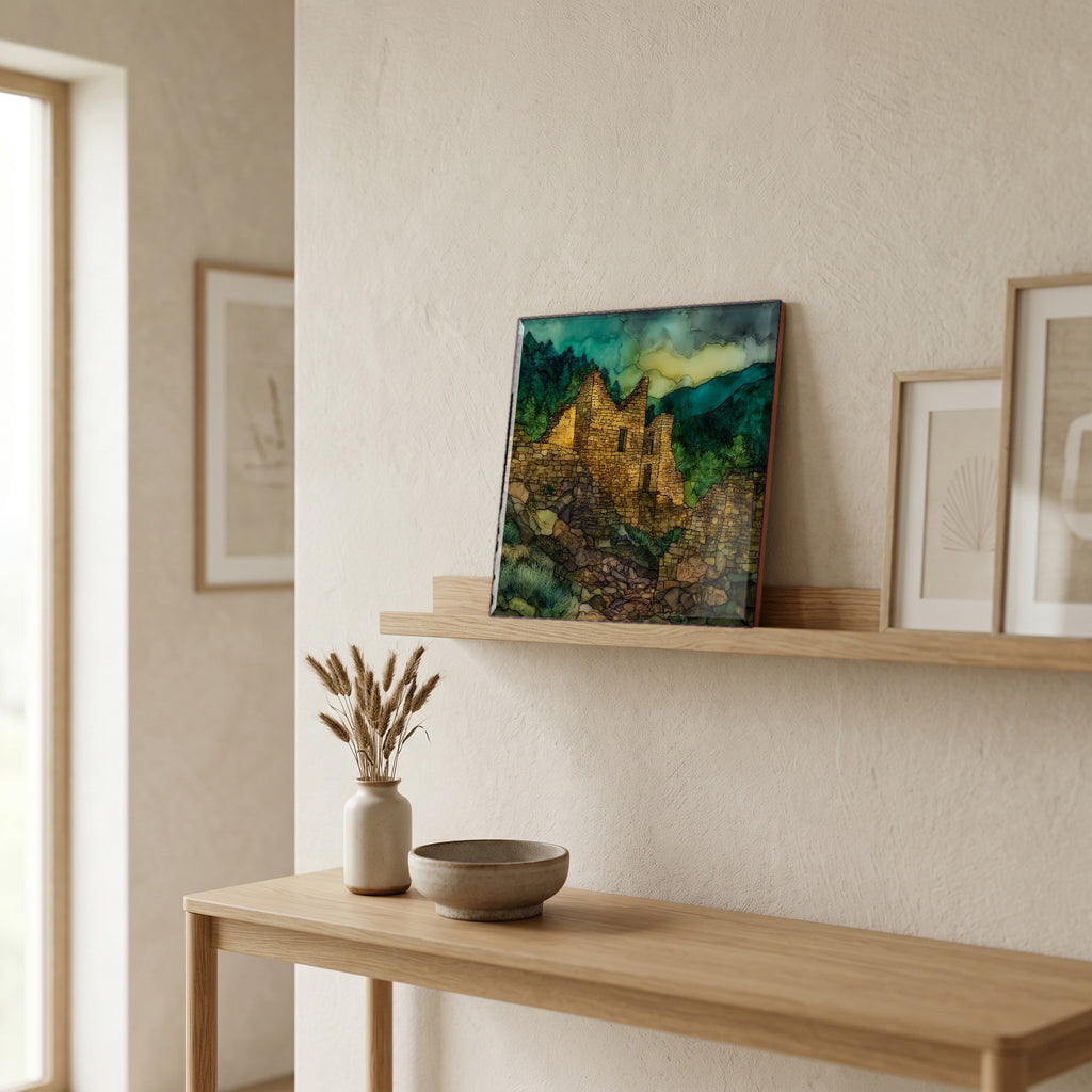 In the entryway, first thing you see.