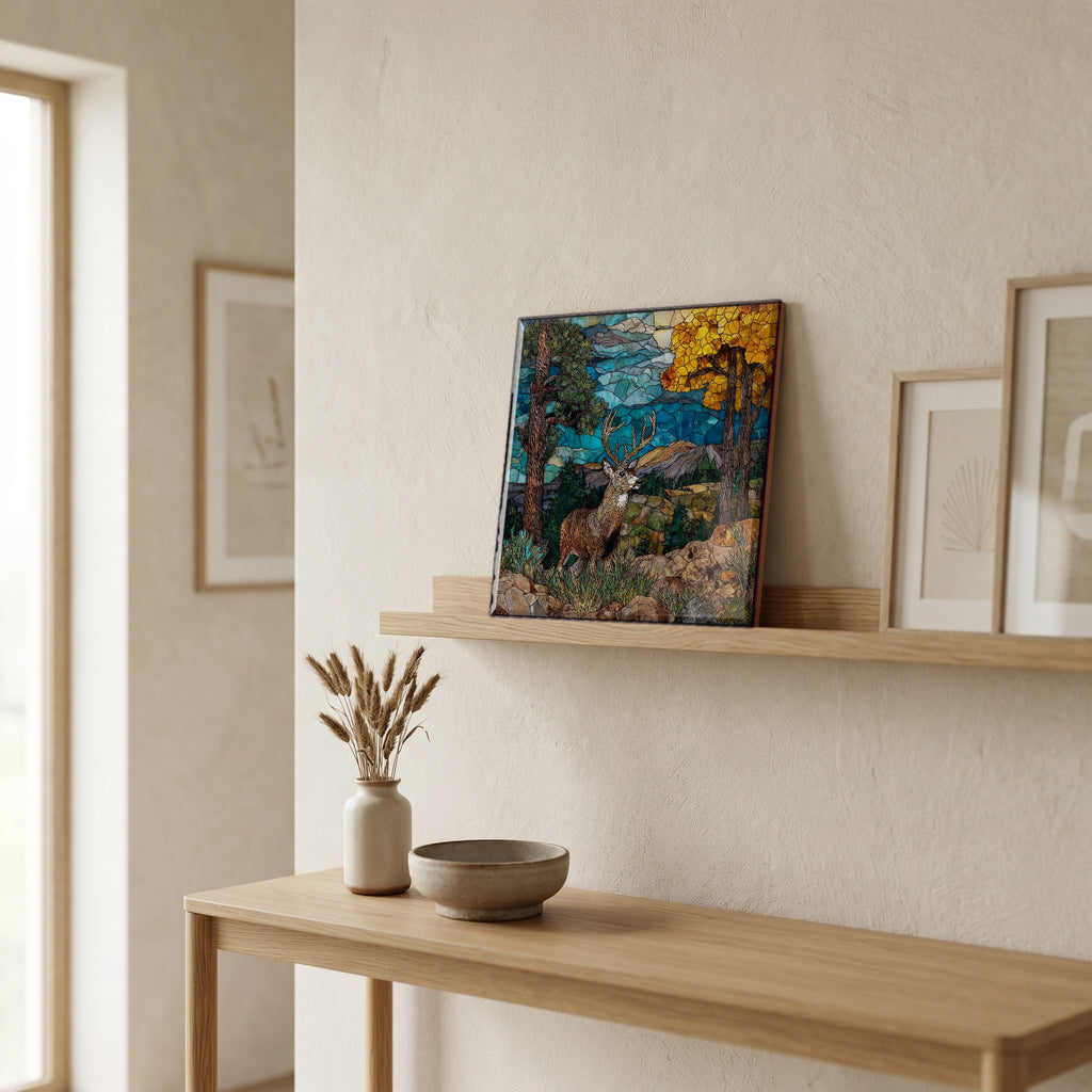 In the entryway, first thing you see.