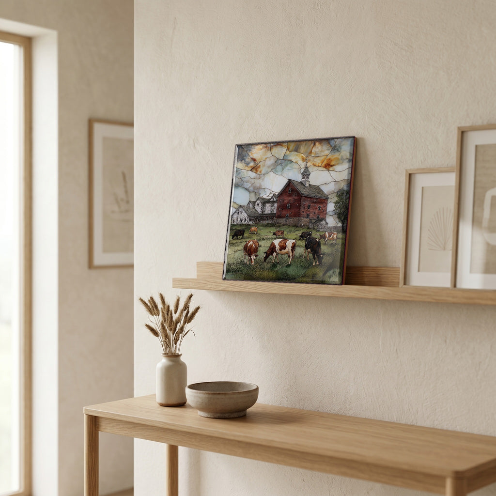 In the entryway, first thing you see.