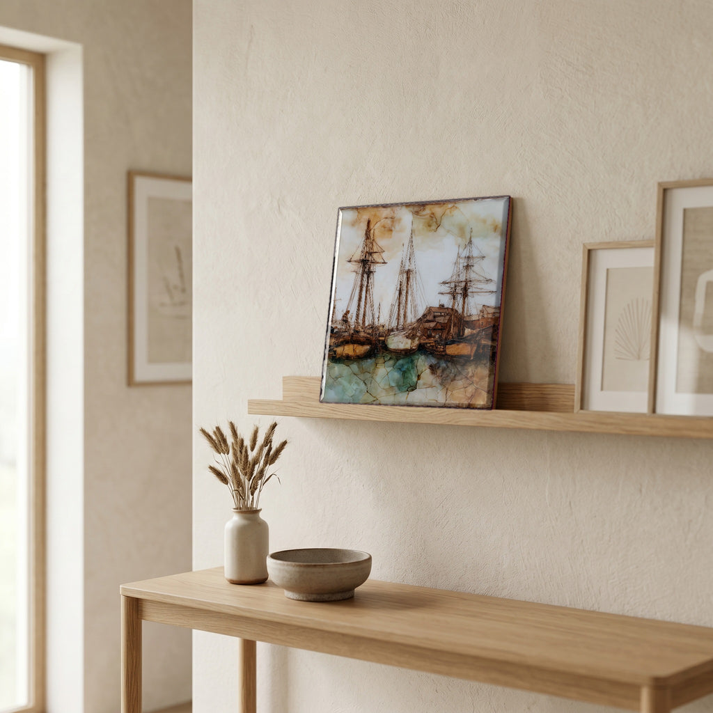 In the entryway, first thing you see.