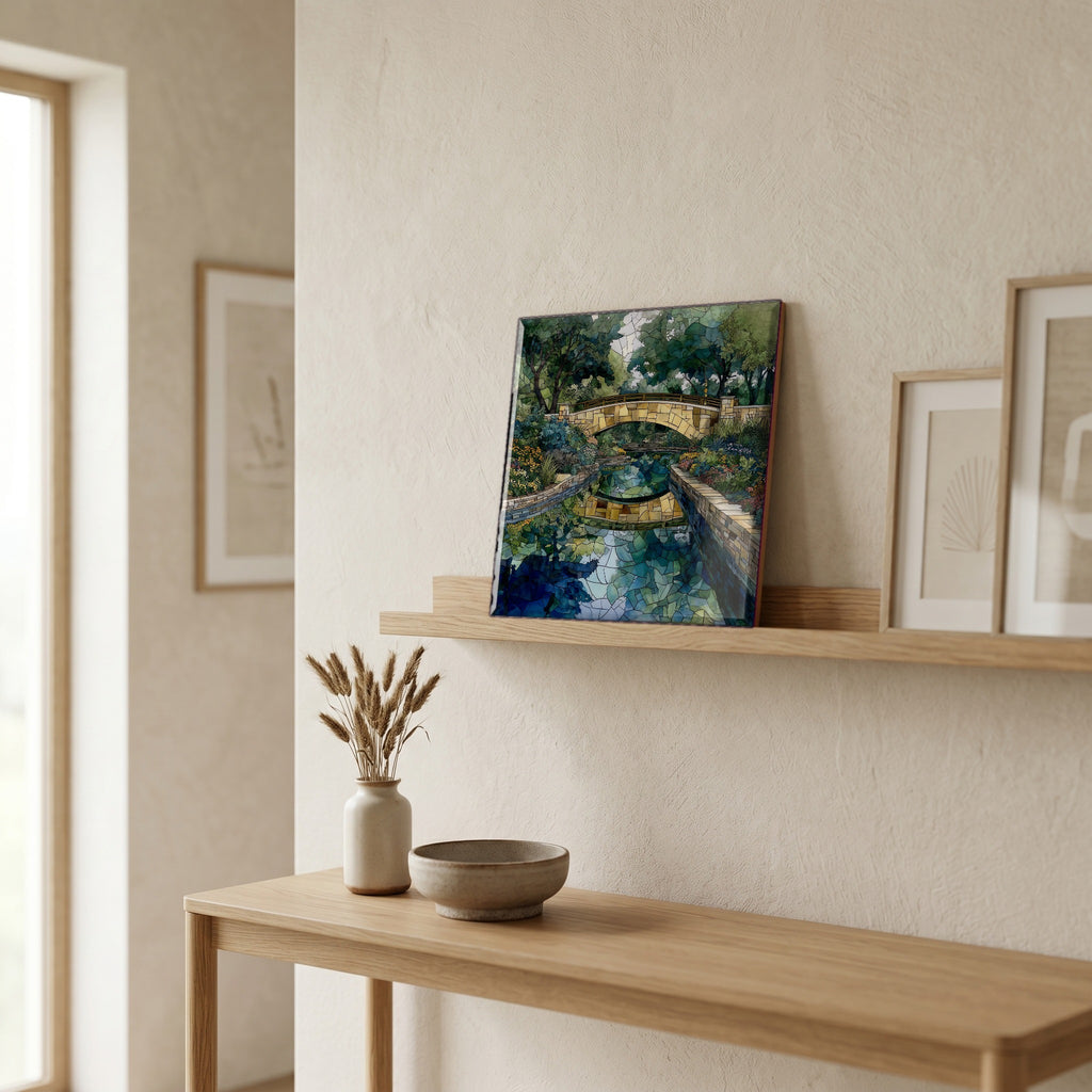 In the entryway, first thing you see.