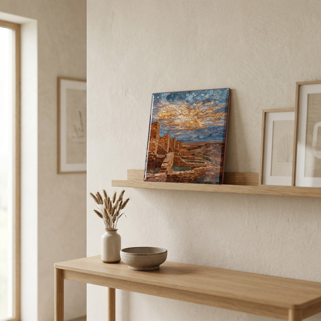 In the entryway, first thing you see.