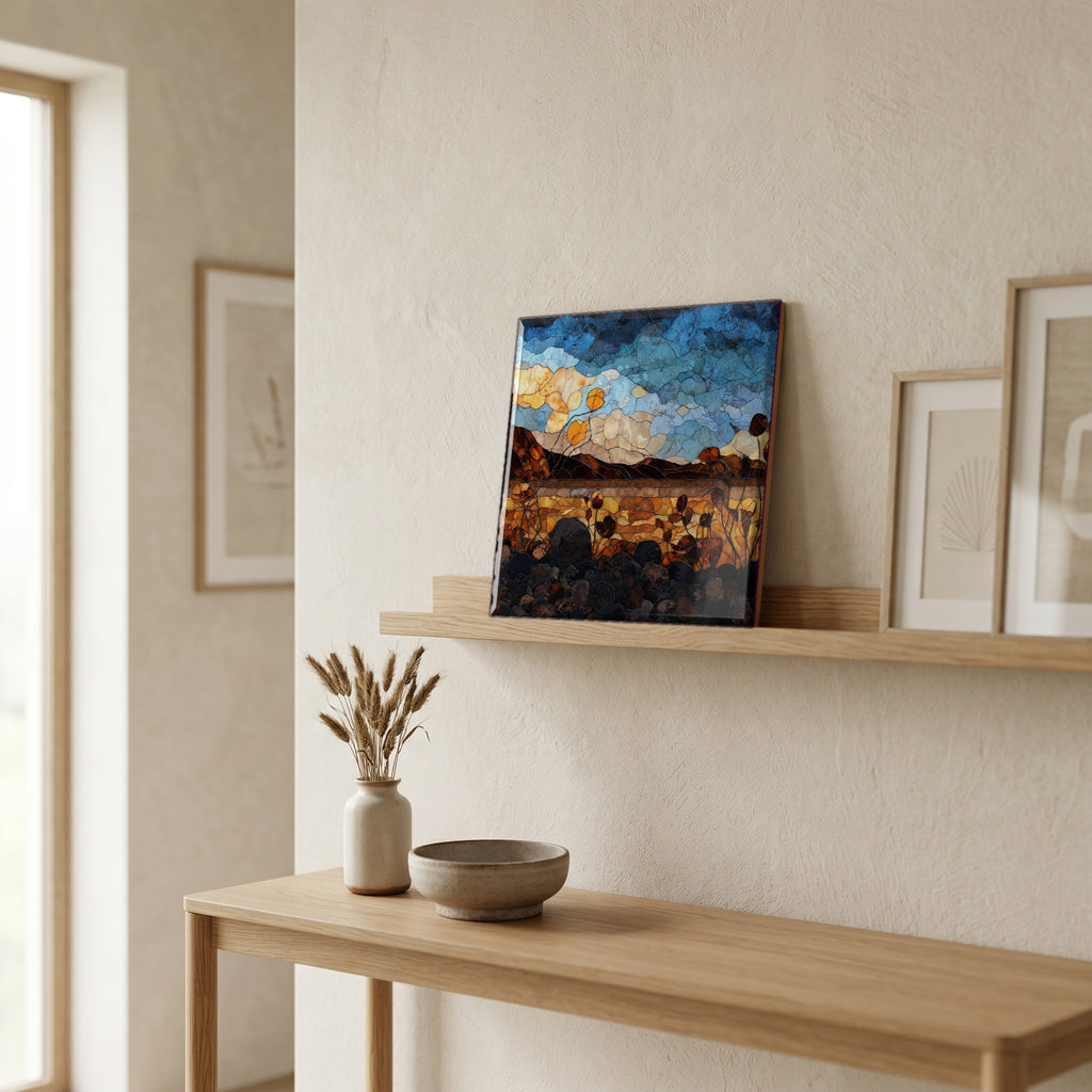 In the entryway, first thing you see.