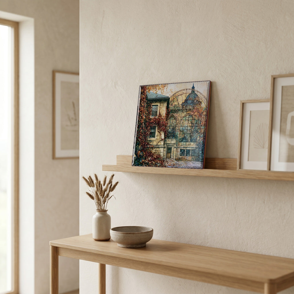 In the entryway, first thing you see.