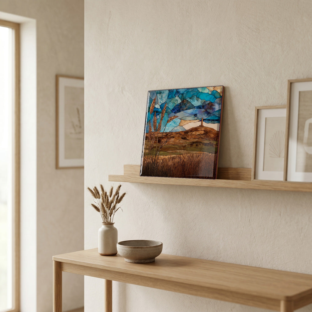 In the entryway, first thing you see.