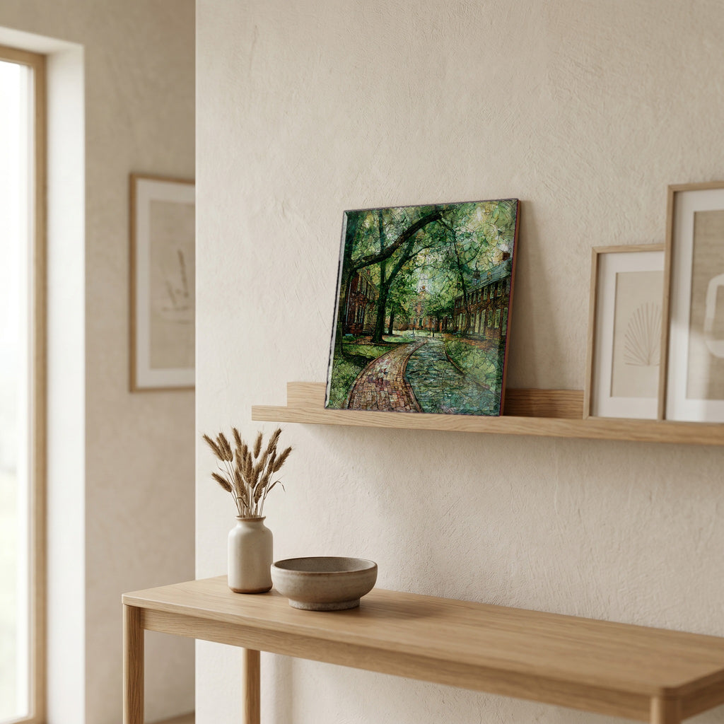 In the entryway, first thing you see.