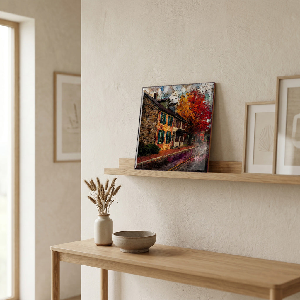 In the entryway, first thing you see.
